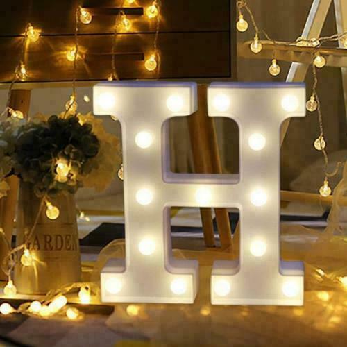 LED Light Up Alphabet Letters with Warm White Lights