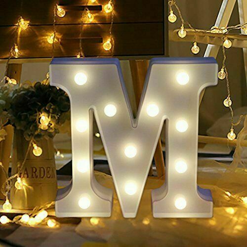 LED Light Up Alphabet Letters with Warm White Lights